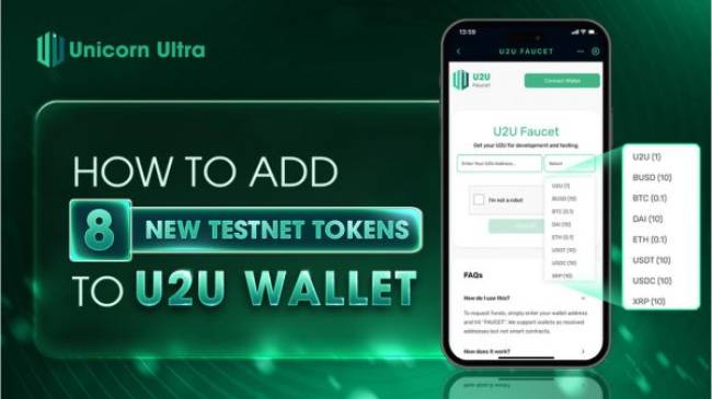 how-to-add-8-new-testnet-tokens-to-U2U-Wallet