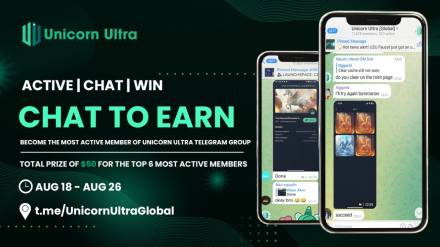  Welcoming the new week, everyone! Join the 'Unicorn Ultra - Chat to Earn'  event